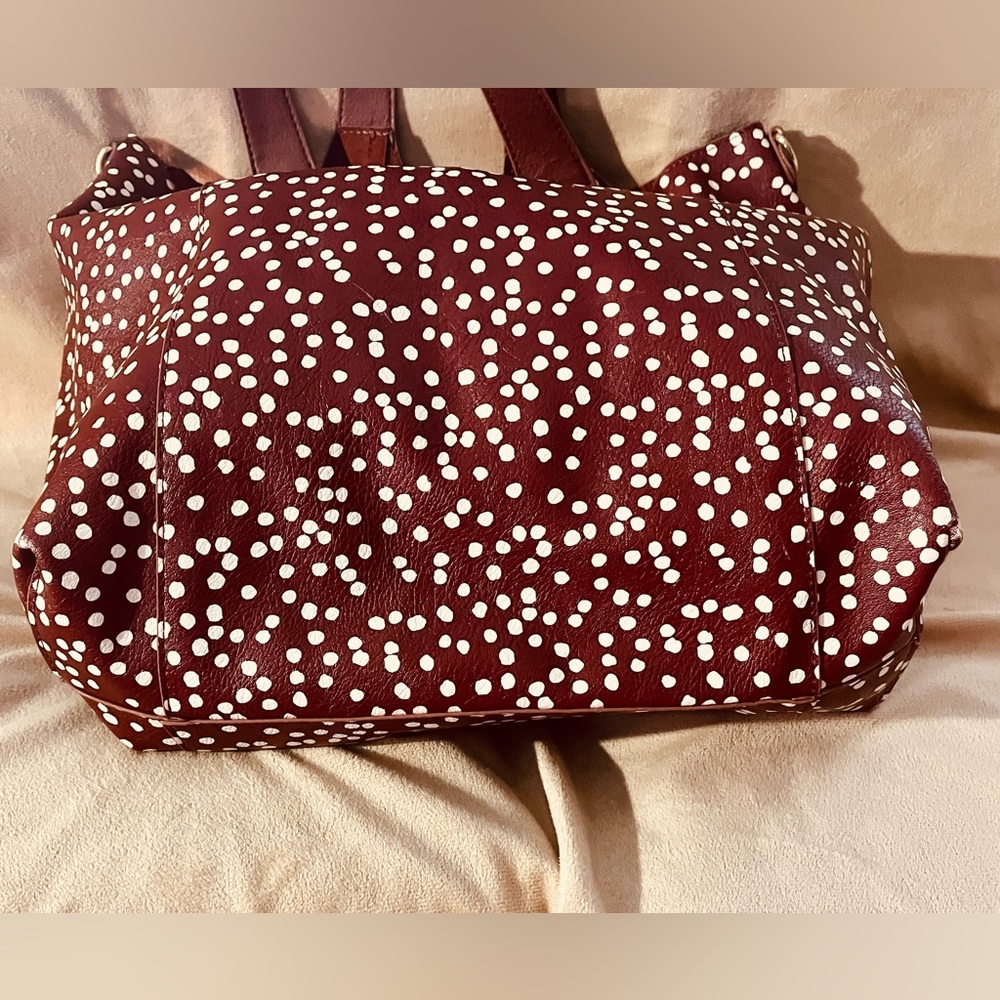 NWOT Vegan Leather Cow Print Shoulder Bag - Picture 4 of 5